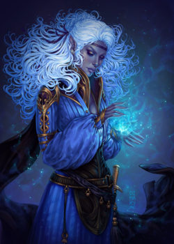 commission__dark_elf_sorceress__magic_flame_by_dimary-db10q9n